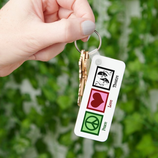 Peace Liebe Theater Personalisiert Schauspieler Ge Schlüsselanhänger (Hand)