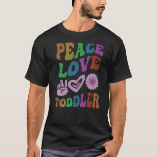 PEACE LIEBE TODDLER Retro Preschool Lehrer Groovy T-Shirt