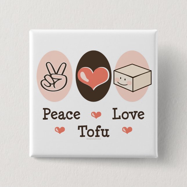 Peace Liebe Tofu Button (Vorderseite)
