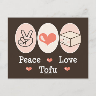 Peace Liebe Tofu Postcard Postkarte