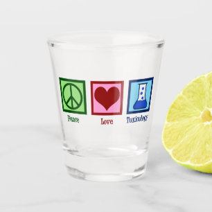 Peace Liebe Toxicology Niedlich Toxicologist Schnapsglas