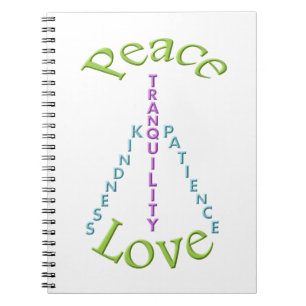 Peace Liebe Tranquility-Notebook Notizblock