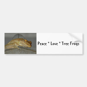 Peace Liebe Tree Frogs Autoaufkleber