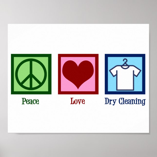 Peace Liebe Trockenreinigung Poster (Vorne)