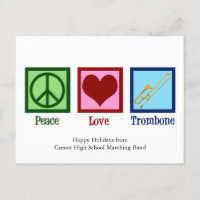 Peace Liebe Trombone Player Niedlich Custom