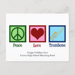 Peace Liebe Trombone Player Niedlich Custom Postkarte