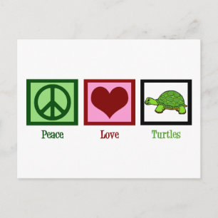 Peace Liebe Turtles Postkarte