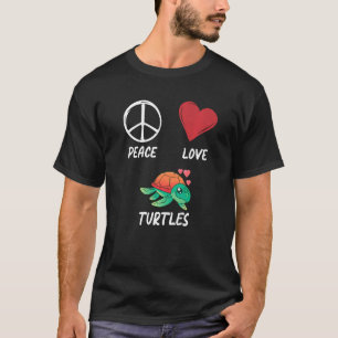 Peace Liebe Turtles Turtle Pacifist Fanatic T-Shirt