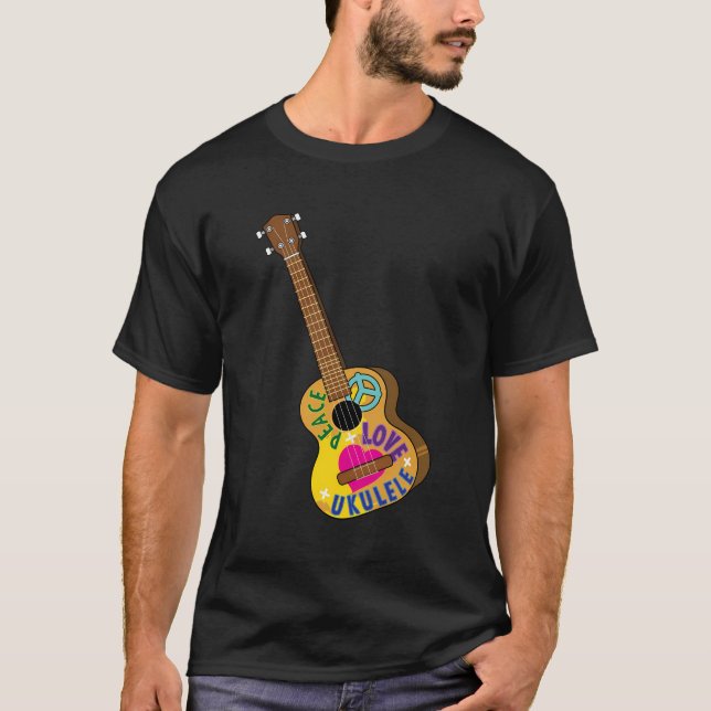 Peace Liebe Ukelele Funny Uke Player Geschenk für  T-Shirt (Vorderseite)