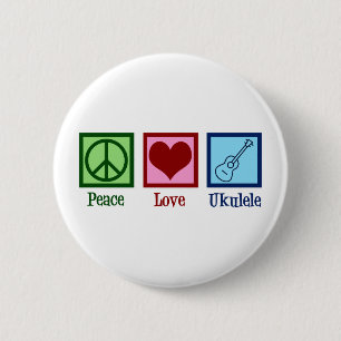 Peace Liebe Ukulele Button