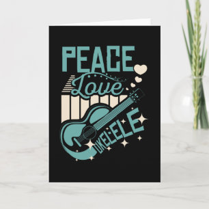 Peace Liebe Ukulele Karte