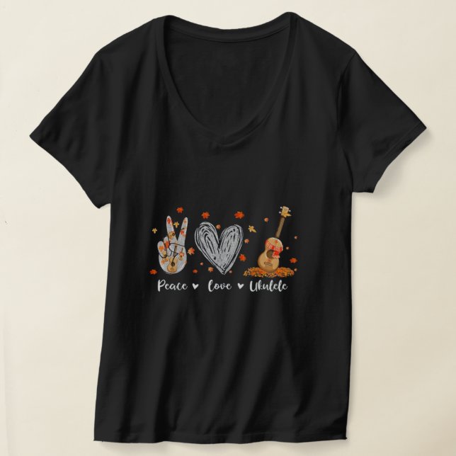 Peace Liebe Ukulele T-Shirt (Ablage )