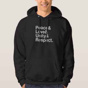 Peace & Liebe & Unity & Respekt Rave Festival Meme Hoodie