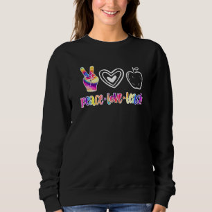 Peace Liebe Unterricht Gefärbte Krawatte Hippie Ed Sweatshirt