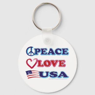 Peace-Liebe-USA Schlüsselanhänger