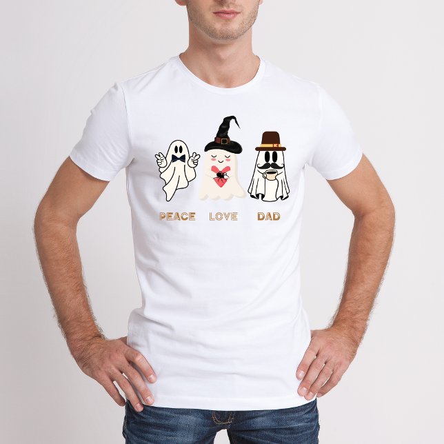 Peace Liebe Vater Funny Halloween T-Shirt (Peace Love Dad Funny Halloween T-Shirt)