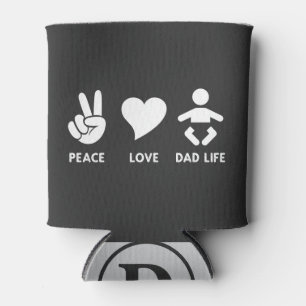 Peace Liebe Vater Life Funny New Dad Vatertag Dosenkühler