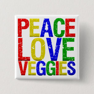 Peace Liebe Veggies Button