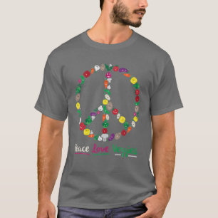Peace Liebe Veggies Gemüse für Veganer Veganismus T-Shirt