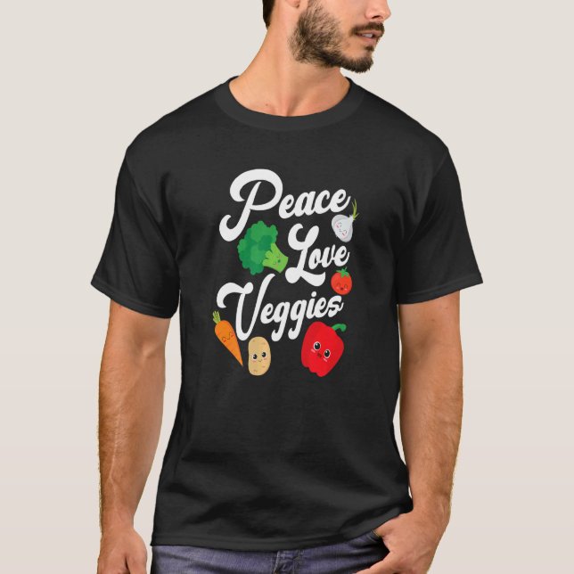Peace Liebe Veggies T-Shirt (Vorderseite)