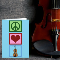 Peace Liebe Violin Niedlich Blue Violinist Weihnac
