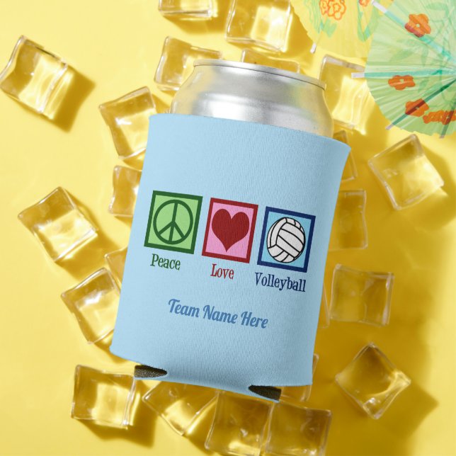 Peace Liebe Volleyball Custom Team Name Niedlich B Dosenkühler (In Situ Sommer)