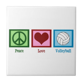 Peace Liebe Volleyball Fliese