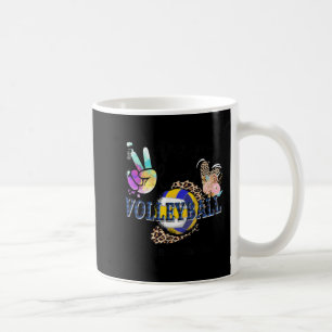 Peace Liebe Volleyball Memaw Life Mama Oma Leopa Kaffeetasse