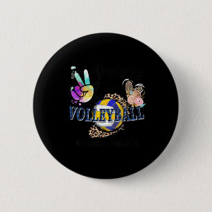 Peace Liebe Volleyball Modmutter Life Mama Oma L Button