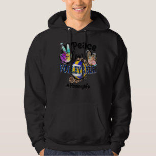 Peace Liebe Volleyball Mother Life Mama Oma Leop Hoodie