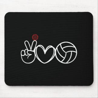 Peace Liebe Volleyball Player Graphic Mousepad
