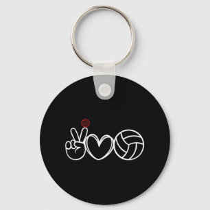 Peace Liebe Volleyball Player Graphic Schlüsselanhänger