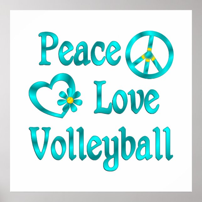 Peace Liebe Volleyball Poster (Vorne)