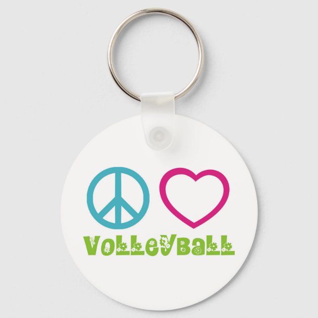Peace Liebe Volleyball Schlüsselanhänger (Vorderseite)