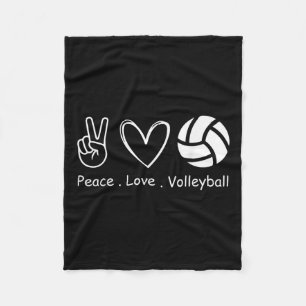 Peace Liebe Volleyball Spielerteam Sport Volleybal Fleecedecke