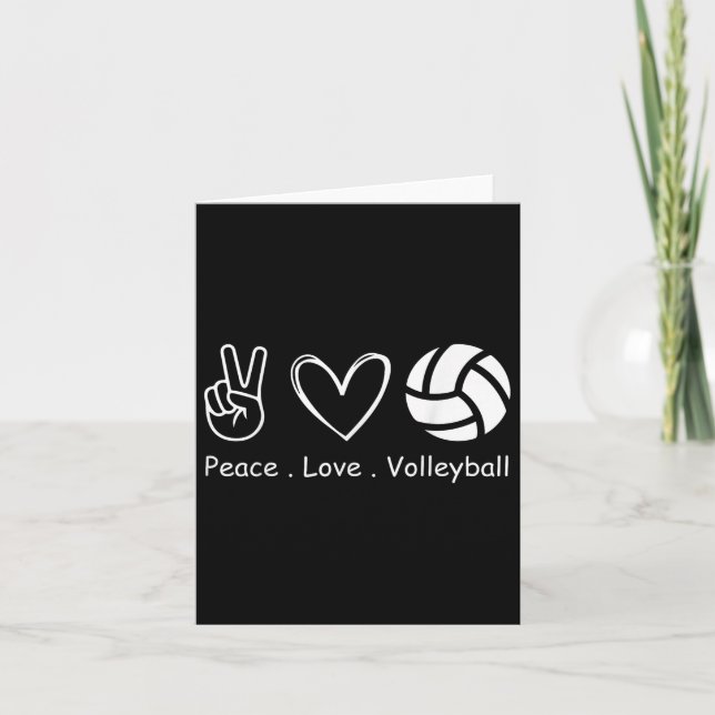 Peace Liebe Volleyball Spielerteam Sport Volleybal Karte (Vorderseite)