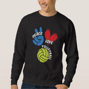 Peace Liebe Volleyball Spielteam Trainer Sette Sweatshirt