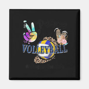 Peace Liebe Volleyball Stepmutter Life Mama Oma Magnet