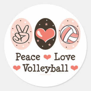 Peace Liebe Volleyball Sticker