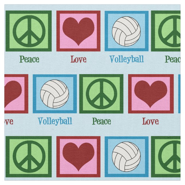 Peace Liebe Volleyball Stoff (Nahaufnahme)