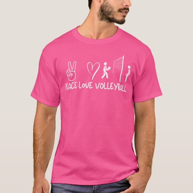 Peace Liebe Volleyball T-Shirt (Vorderseite)