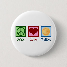 Peace Liebe Waffles Button