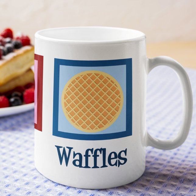 Peace Liebe Waffles Kaffeetasse (Von Creator hochgeladen)