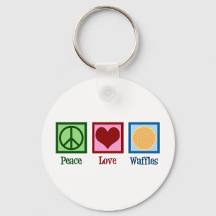 Peace Liebe Waffles Schlüsselanhänger