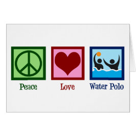 Peace Liebe Water Polo Team Ferienkarte