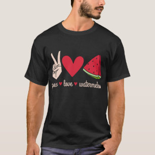 Peace Liebe Watermelon Grosse Kirche Santa Maria d T-Shirt