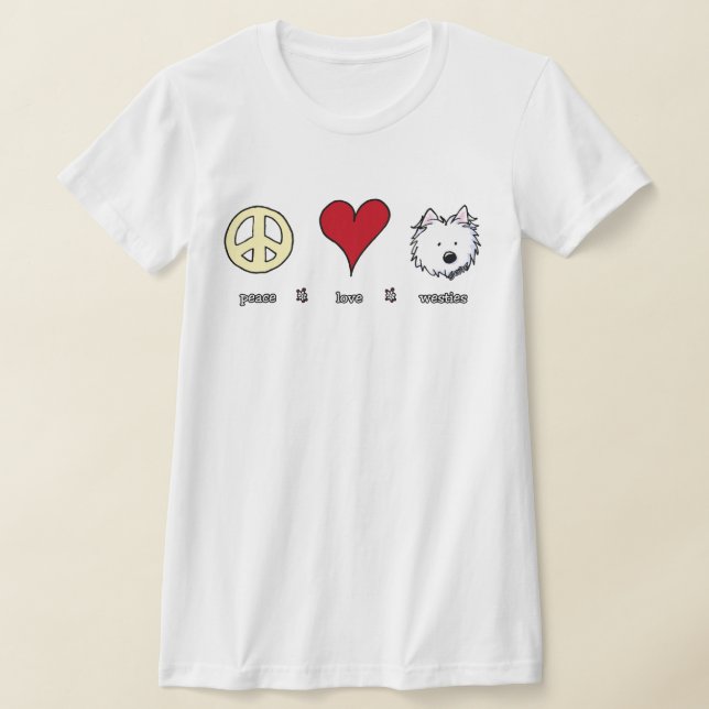 Peace Liebe Westies T-Shirt (Ablage )