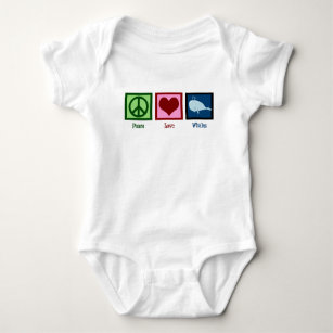 Peace Liebe Whales Niedlich Baby Strampler
