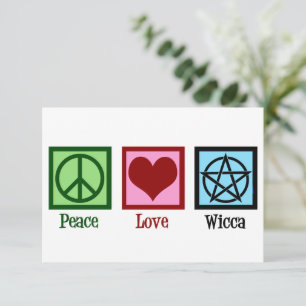Peace Liebe Wicca Pentagramm Wiccan Card