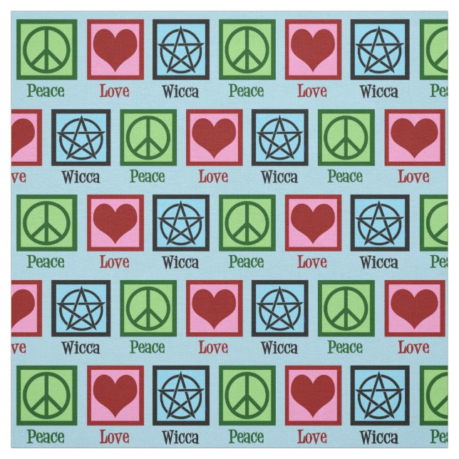 Peace Liebe Wicca Stoff (Muster)